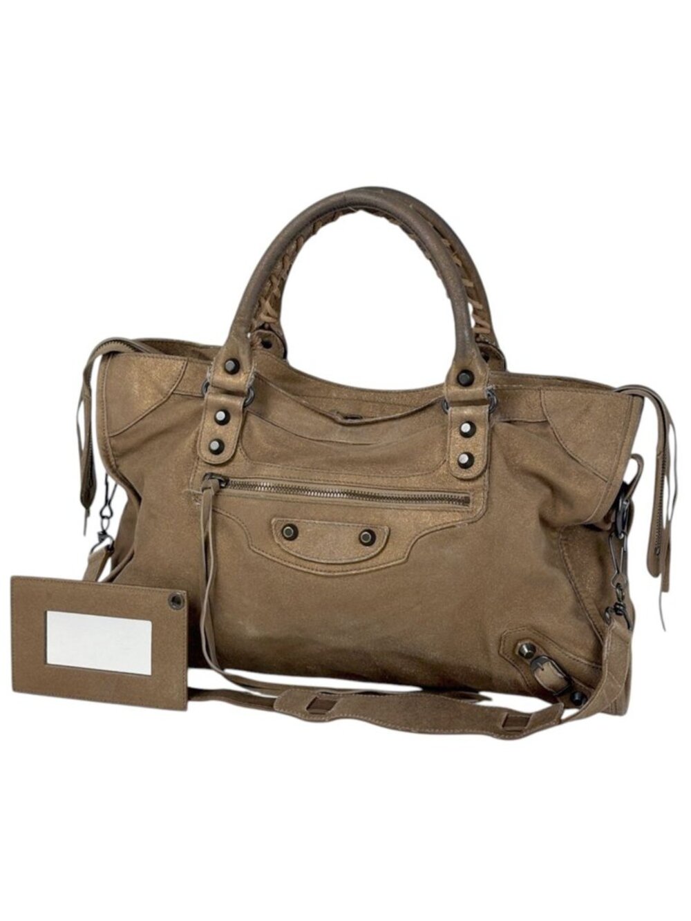 Balenciaga Shoulder Bag the City 2-Way Leather Brown